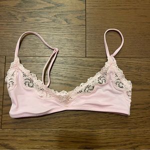 Skims valentines collection fits everybody scoop lace bralette cherry blossom XS